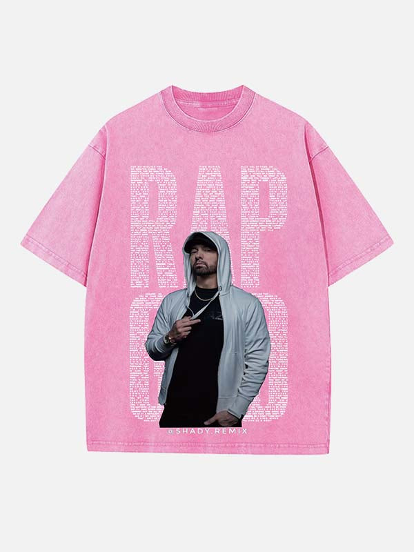 Eminem Print Round Neck T-shirt