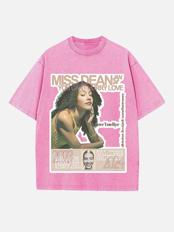 Olivia Dean Print Round Neck T-shirt