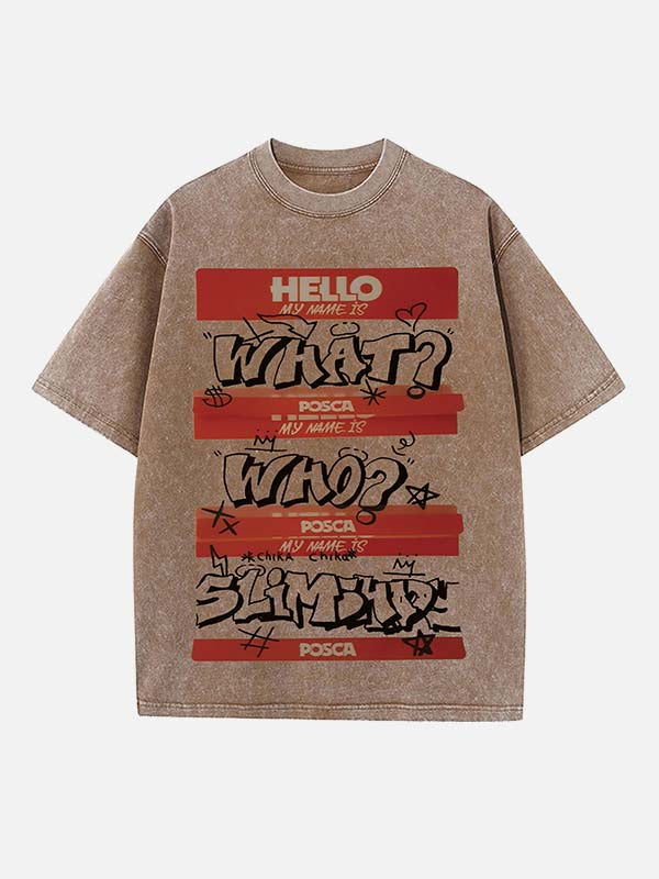 Eminem Print Round Neck T-shirt