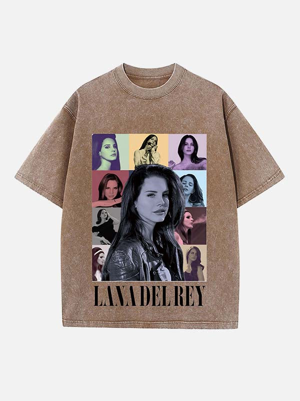 Lana Del Rey Print Round Neck T-shirt