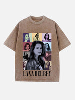 Lana Del Rey Print Round Neck T-shirt