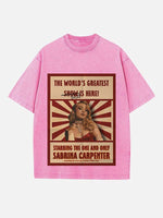 Sabrina Carpenter Print Round Neck T-shirt