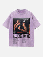 2Pac Print Round Neck T-shirt