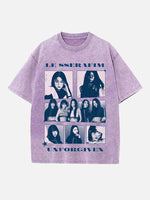 LE SSERAFIM Print Round Neck T-shirt