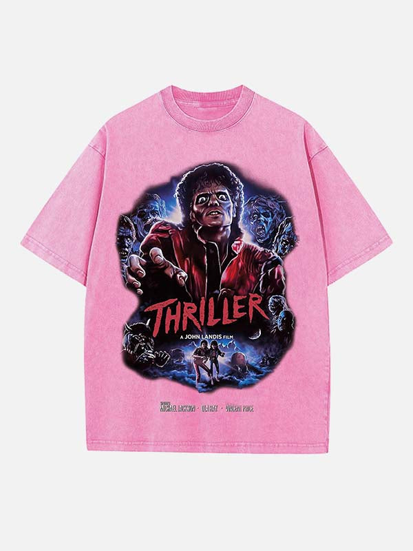 Michael Jackson Print Round Neck T-shirt