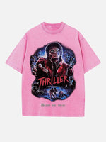 Michael Jackson Print Round Neck T-shirt