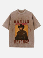 Beyoncé Print Round Neck T-shirt