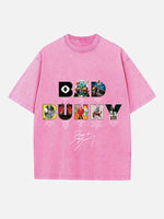 Bad Bunny Print Round Neck T-shirt