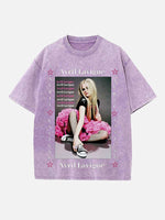 Avril Lavigne Print Round Neck T-shirt