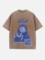 SZA Print Round Neck T-shirt