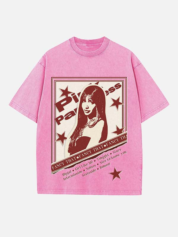 PinkPantheress Print Round Neck T-shirt