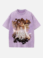 Jennifer Lopez Print Round Neck T-shirt