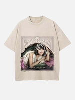 Selena Gomez Print Round Neck T-shirt