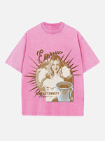 Sabrina Carpenter Print Round Neck T-shirt