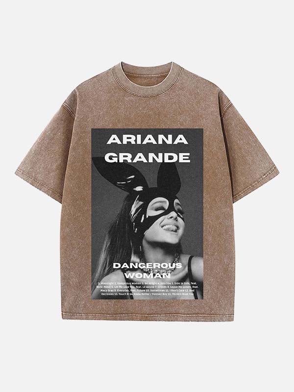 Ariana Grande Print Round Neck T-shirt