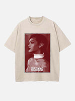 Rihanna Print Round Neck T-shirt