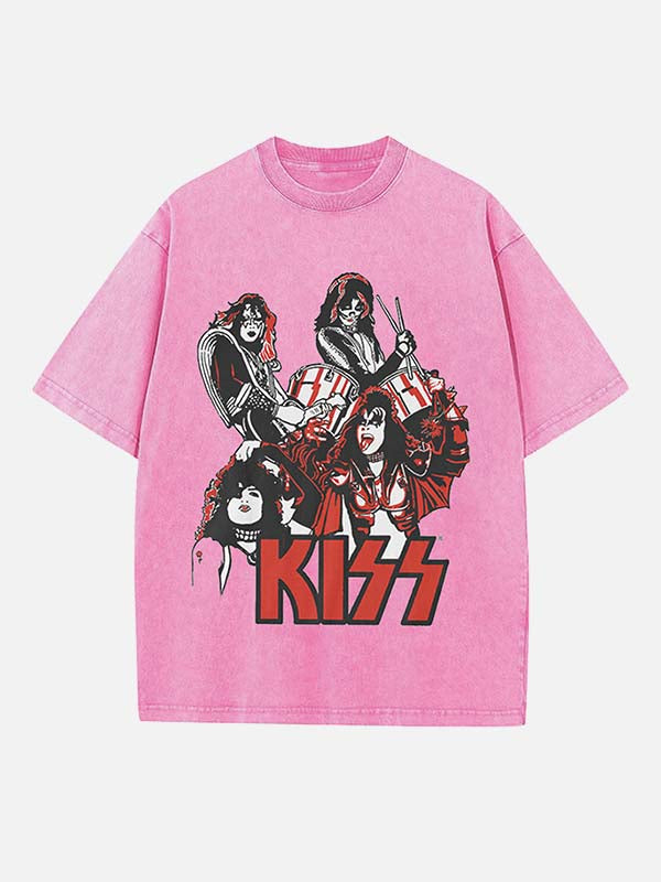 KISS Print Round Neck T-shirt