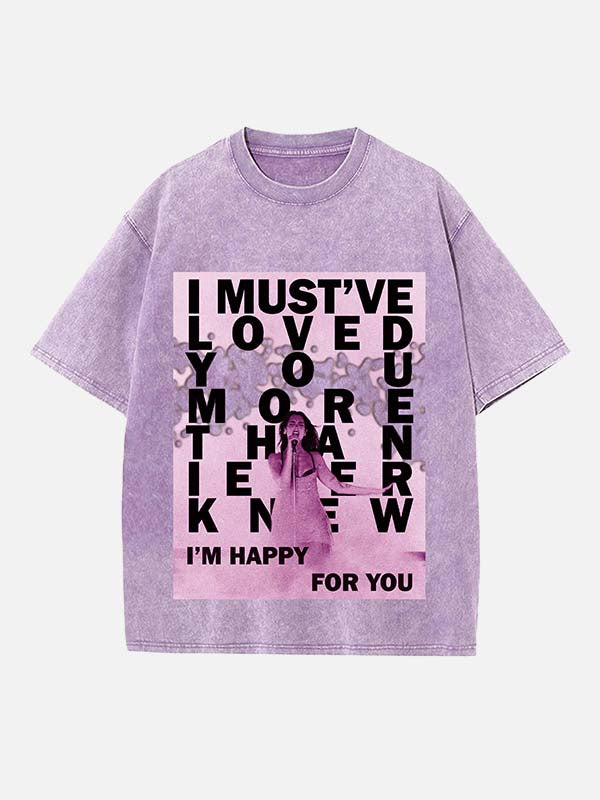 Dua Lipa Print Round Neck T-shirt