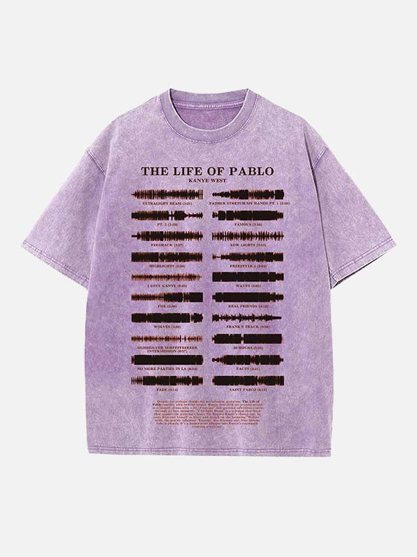 Kanye West Print Round Neck T-shirt