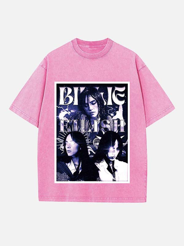 Billie Eilish Print Round Neck T-shirt