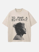 Kendrick Lamar Print Round Neck T-shirt