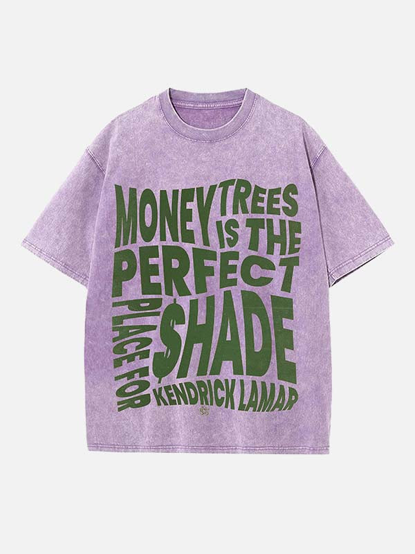 Kendrick Lamar Print Round Neck T-shirt