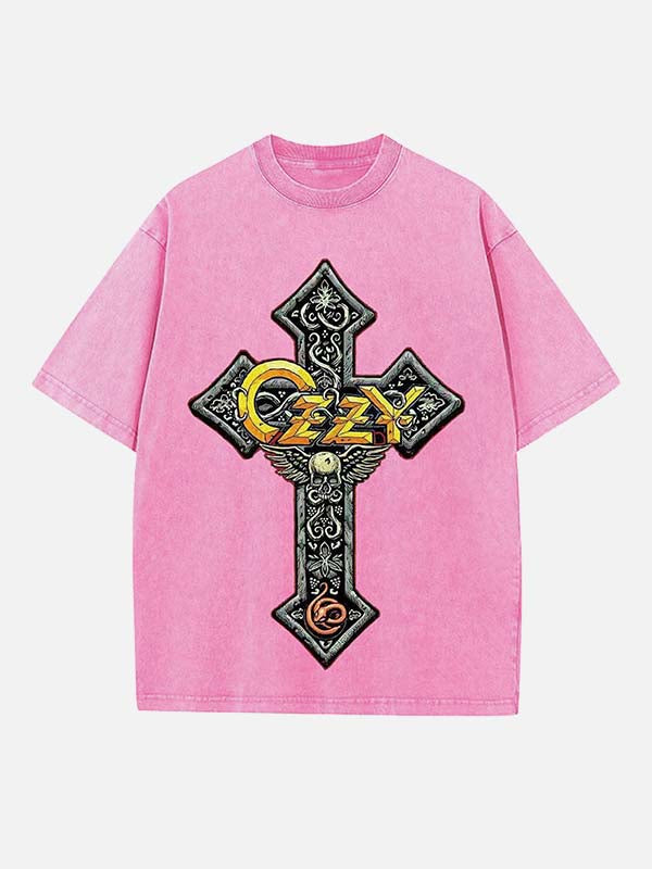 Black Sabbath Print Round Neck T-shirt