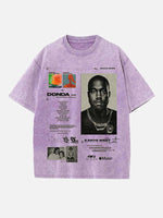 Kanye West Print Round Neck T-shirt