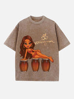 Karol G Print Round Neck T-shirt