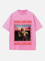 Zara Larsson Print Round Neck T-shirt