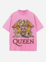 Queen Print Round Neck T-shirt