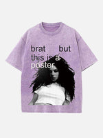 Charli xcx Print Round Neck T-shirt