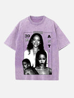 Rihanna Print Round Neck T-shirt
