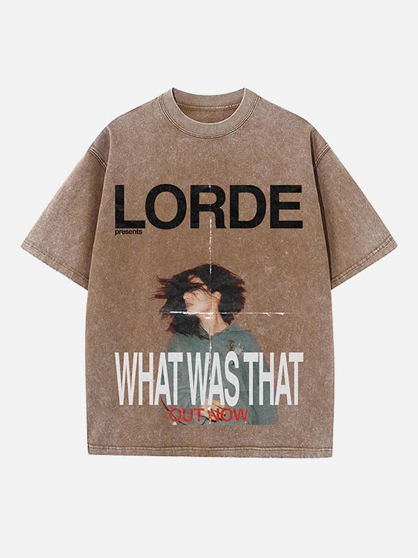 Lorde Print Round Neck T-shirt