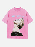 Madonna Print Round Neck T-shirt