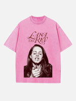 Lana Del Rey Print Round Neck T-shirt