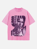 Raye Print Round Neck T-shirt