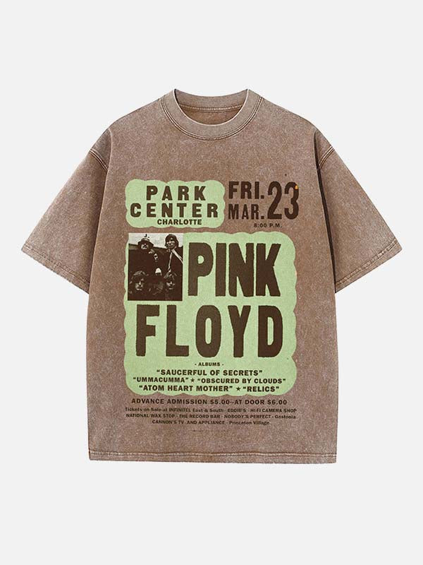 Pink Floyd Print Round Neck T-shirt
