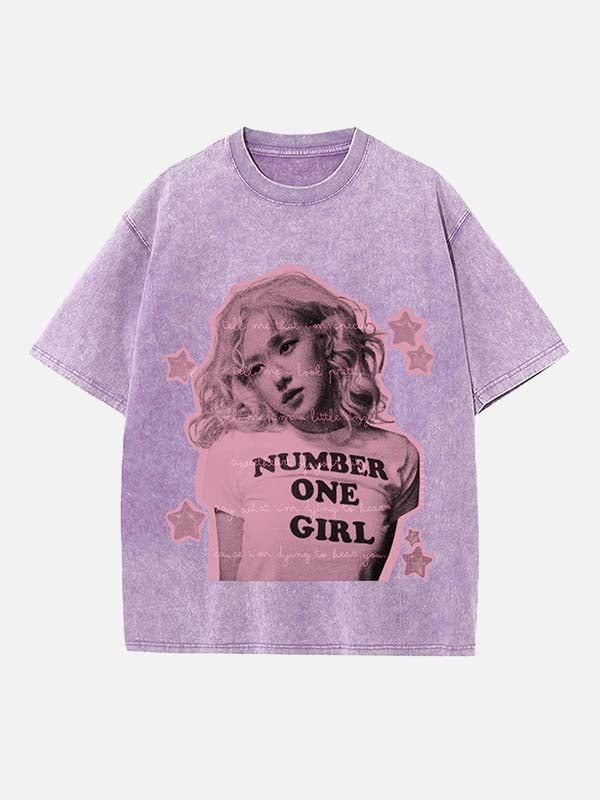 BLACKPINK Rosé Print Round Neck T-shirt