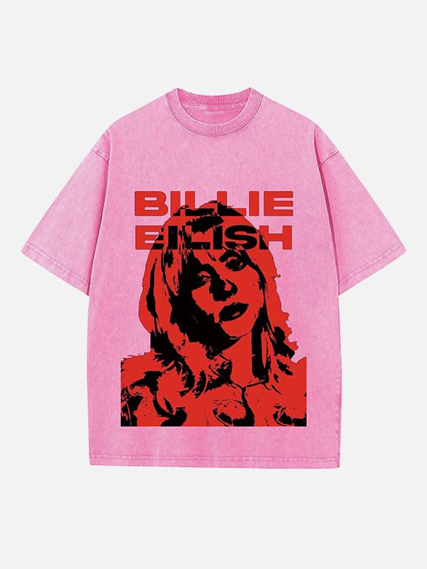 Billie Eilish Print Round Neck T-shirt