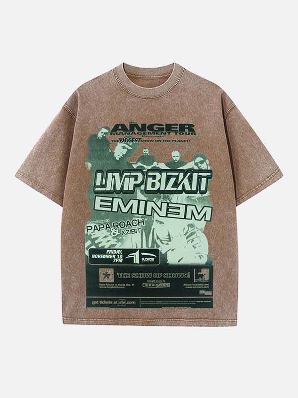 Limp Bizkit Print Round Neck T-shirt
