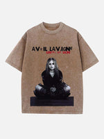 Avril Lavigne Print Round Neck T-shirt