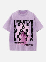 Dua Lipa Print Round Neck T-shirt