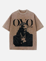 Drake Print Round Neck T-shirt