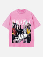 BLACKPINK Print Round Neck T-shirt