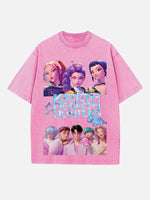 HUNTR/X Print Round Neck T-shirt