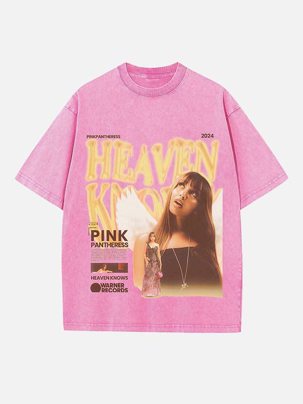PinkPantheress Print Round Neck T-shirt