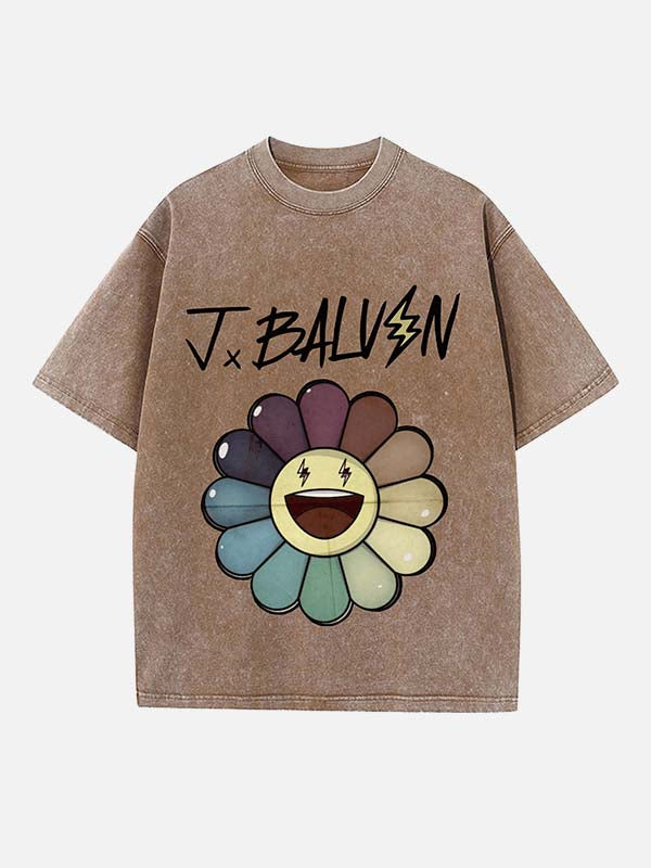 J Balvin Print Round Neck T-shirt