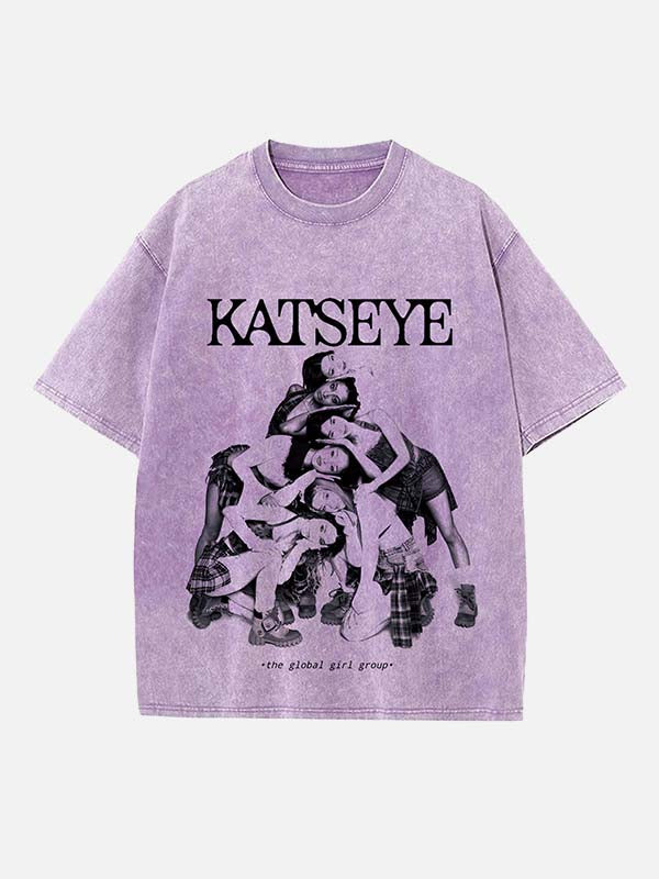 KATSEYE Print Round Neck T-shirt