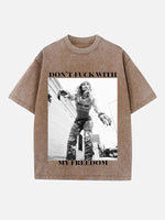 Miley Cyrus Print Round Neck T-shirt